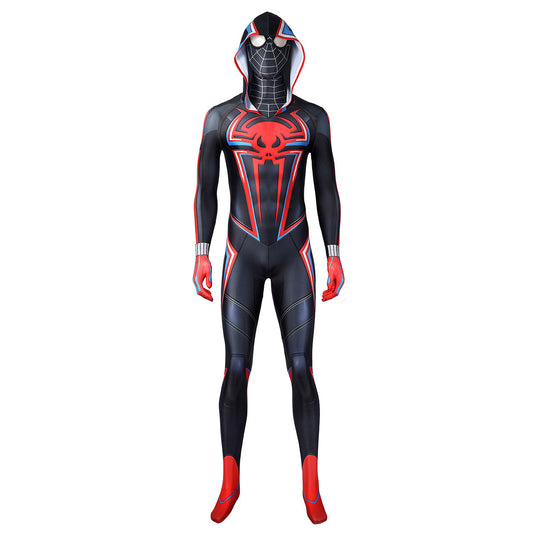 PS5 Marvel 2021 Spider-Man: Miles Morales 2099 Suit Zentai Jumpsuit Cosplay Costume