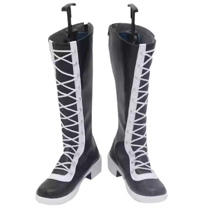 Genshin Impact Paimon blanco rosa zapatos Cosplay botas