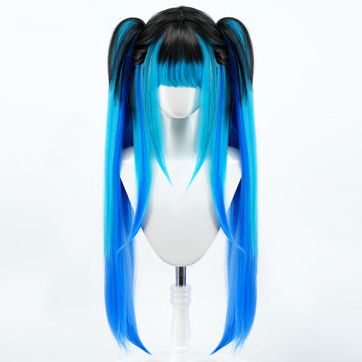 The Hundred Line -Last Defense Academy-Darumi Amemiya Blue Black Cosplay Wig