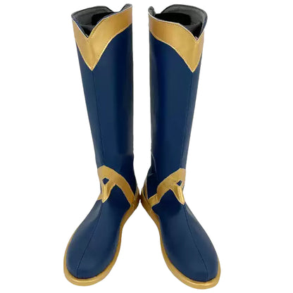 League of Legends LOL Spirit Blosssom Aphelios Blue Shoes Cosplay Boots