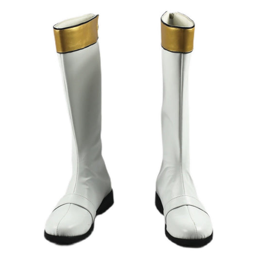 Power Rangers Lightspeed Rescue Lightspeed Ranger White Shoes Cosplay Boots