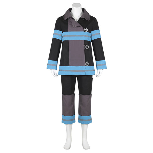 Fire Force Enen no Shouboutai Shinra Kusakabe Battle Suit Top Pants Cosplay Costume
