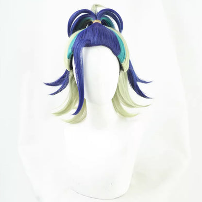PM PM Legends: Arceus Adaman Blue Green Cosplay Wig
