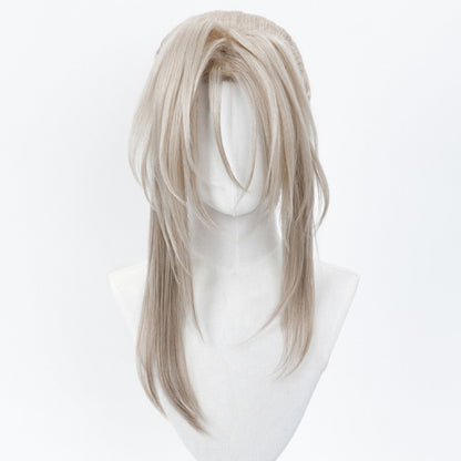 Peluca cosplay de plata de Arlan Honkai: Star Rail