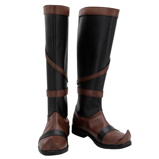 Akatsuki Deidara de Naruto Halloween zapatos blancos botas de Cosplay