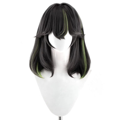 Genshin Impact Yelan Noir Violet Cosplay Perruque