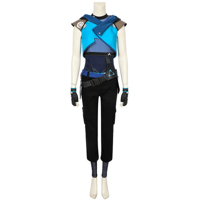 Valorant Jett Blue Cosplay Costume