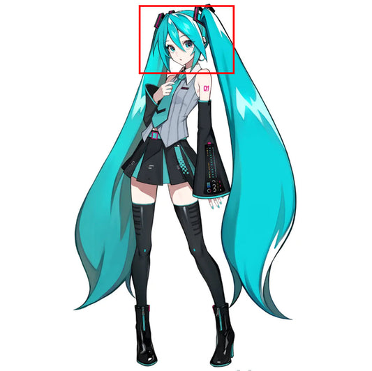 Vocal Idol V6 Mikq Blue Cosplay Wig