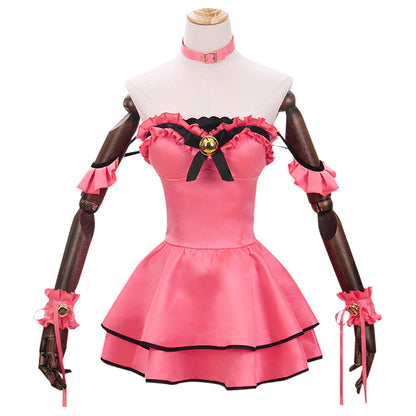 Date A Live Tokisaki Kurumi Nightmare Pink Cat Cosplay Costume