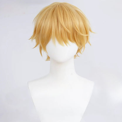 Motosierra Hombre Denji Golden Cosplay Peluca