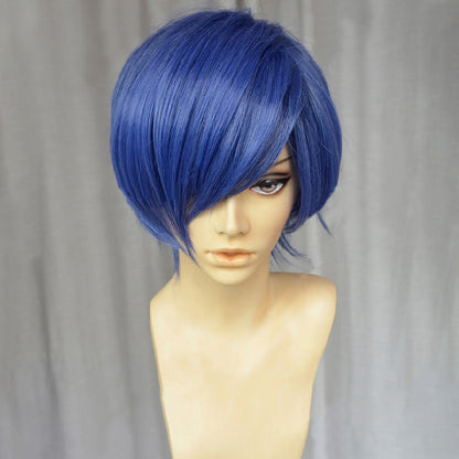 Persona 3 Male Protagonist Minako Arisato Yuuki Makoto Blue Cosplay Wig