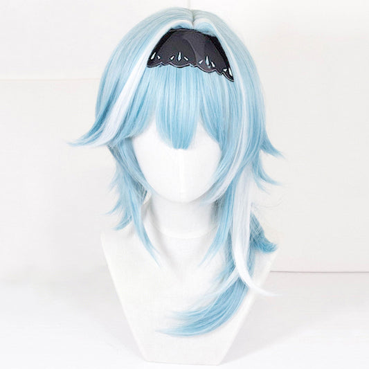Genshin Impact Eula Blue Cosplay Wig