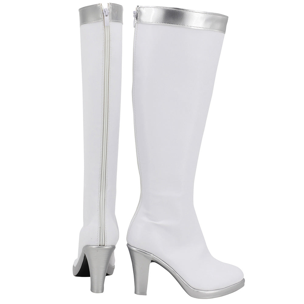 Akatsuki Deidara de Naruto Halloween zapatos blancos botas de Cosplay