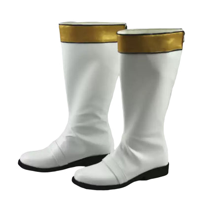Power Rangers Lightspeed Rescue Lightspeed Ranger White Shoes Cosplay Boots