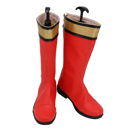 Power Rangers Wild Force Red Wild Force Ranger Red Shoes Cosplay Boots