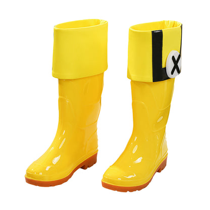 Akatsuki Deidara de Naruto Halloween zapatos blancos botas de Cosplay