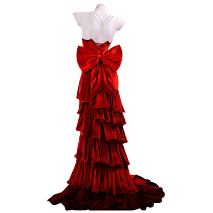 Final Fantasy VII Remake FF7 Aerith Gainsborough Red Dress Cosplay Costume