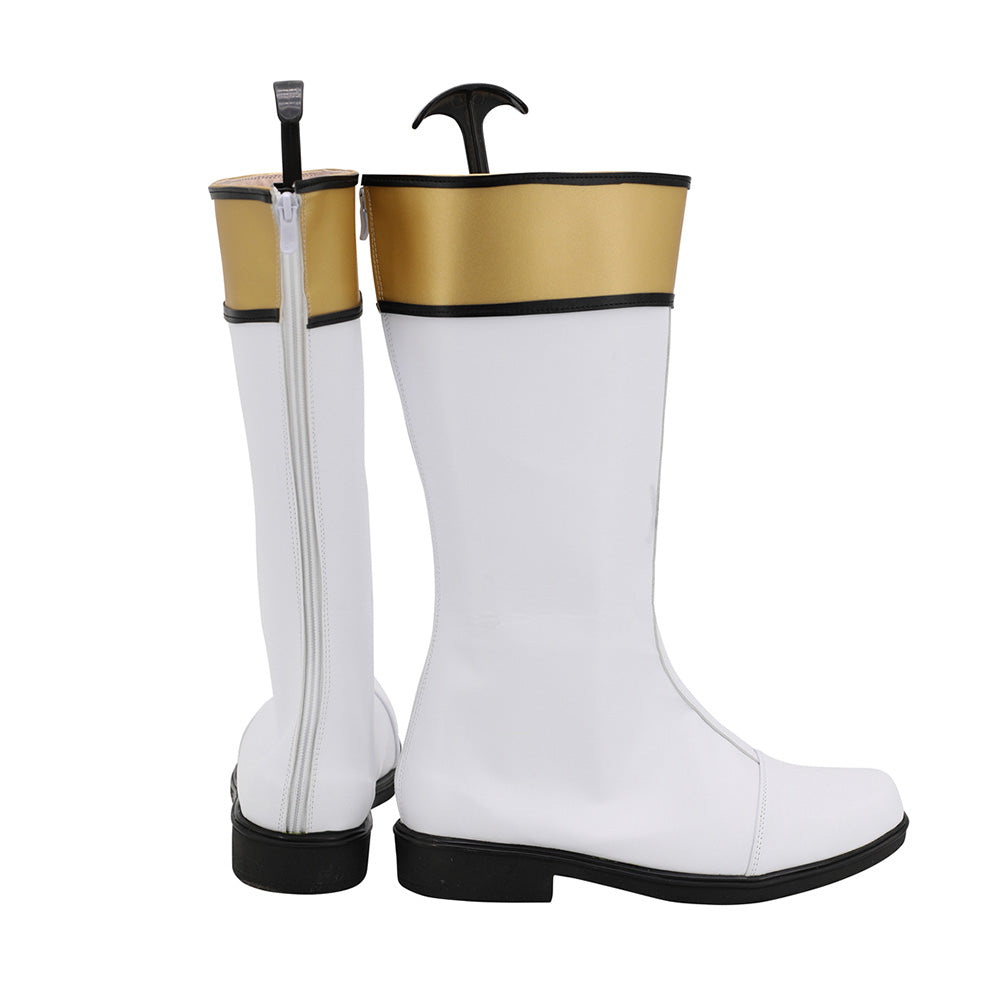 Power Rangers Wild Force White Wild Force Ranger White Shoes Cosplay Boots
