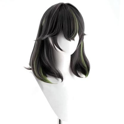 Genshin Impact Yelan Noir Violet Cosplay Perruque