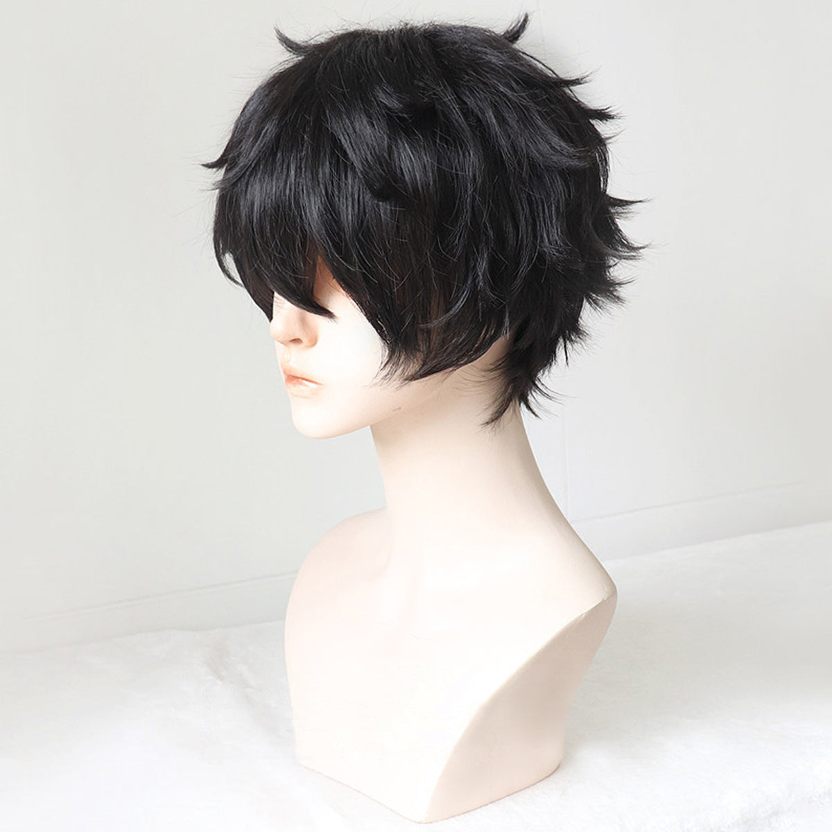 Phantom Busters Mogari Shishikuno Black Cosplay Wig