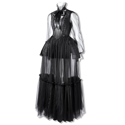 Wednesday Season 2 Wednesday Black Dance Mesh Dress Cosplay Costume