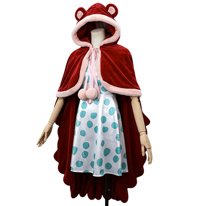 One Piece Sugar Red Suit Cosplay Costume