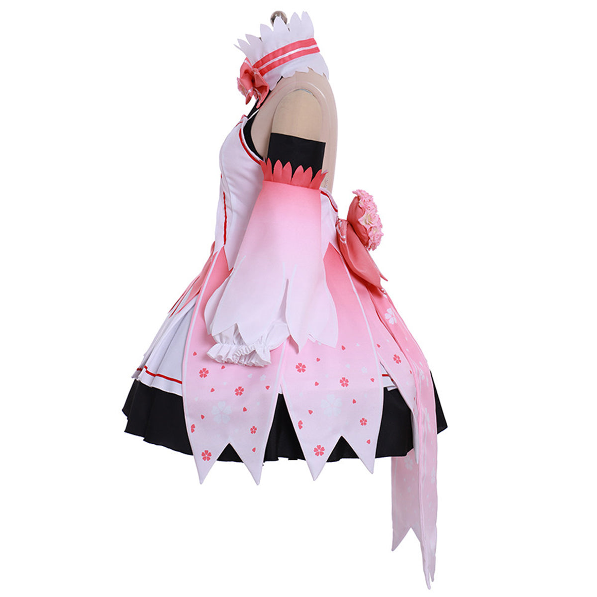 Vocaloid Hatsune Miku Sakura Miku Rosa Kleid Cosplay Kostüm