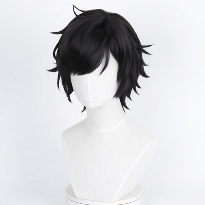 Genshin Impact Yelan schwarz lila Cosplay Perücke