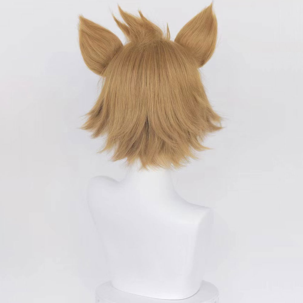 Genshin Impact Gorou Golden Cosplay Wig + Ears