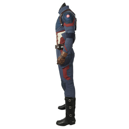 Marvel Avengers: Endgame Steven Rogers Captain America Cosplay Costume-No Shoes