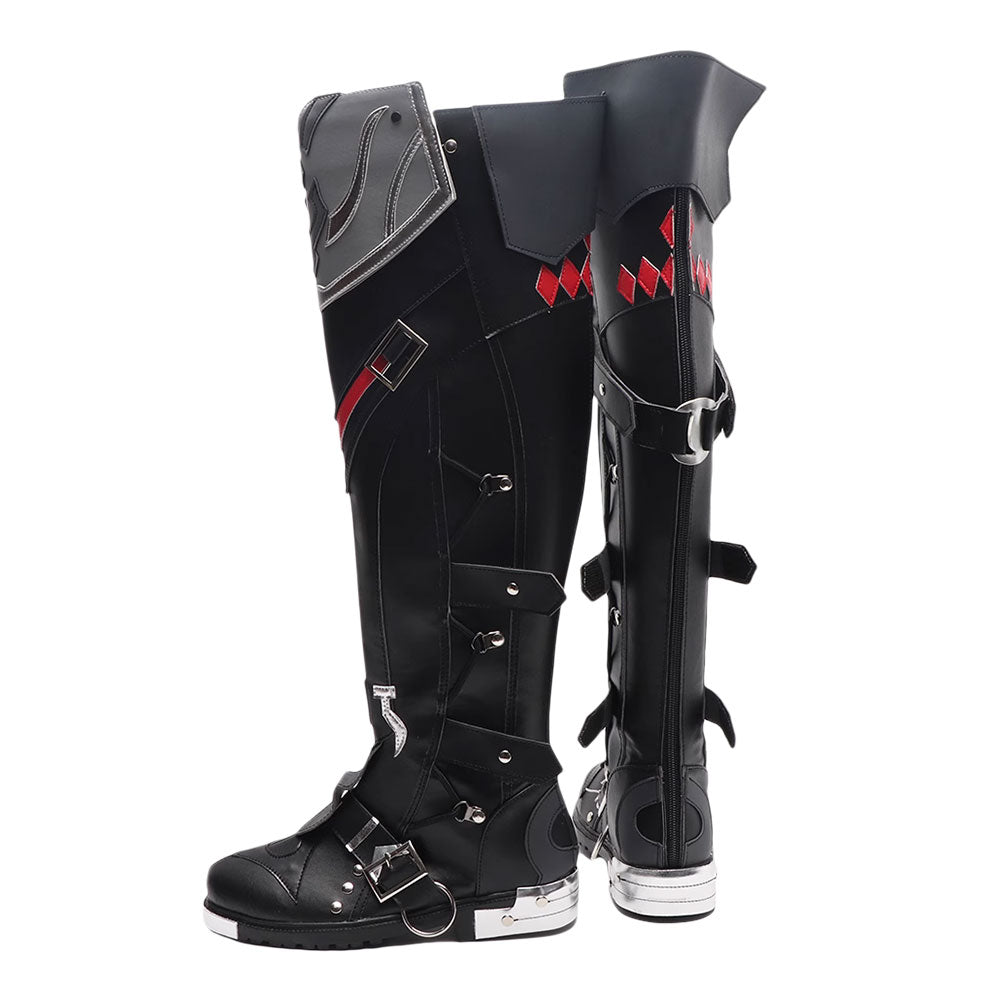 Genshin Impact Wriothesley Black Shoes Cosplay Boots
