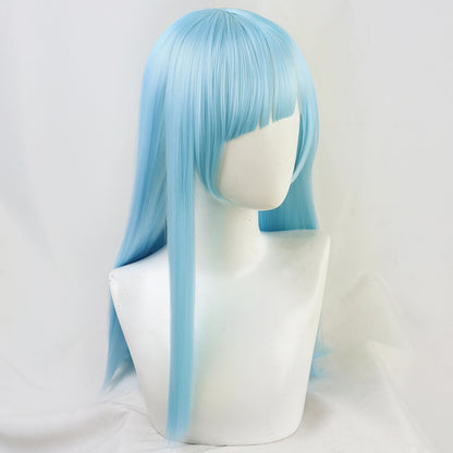 Genshin Impact Yelan Noir Violet Cosplay Perruque