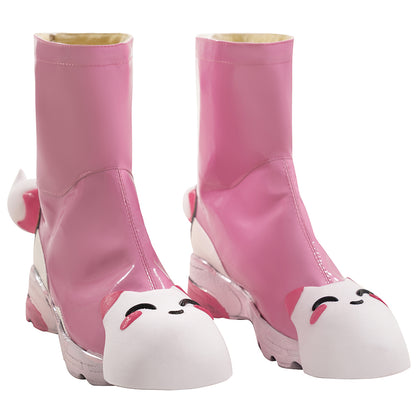 Akatsuki Deidara de Naruto Halloween zapatos blancos botas de Cosplay
