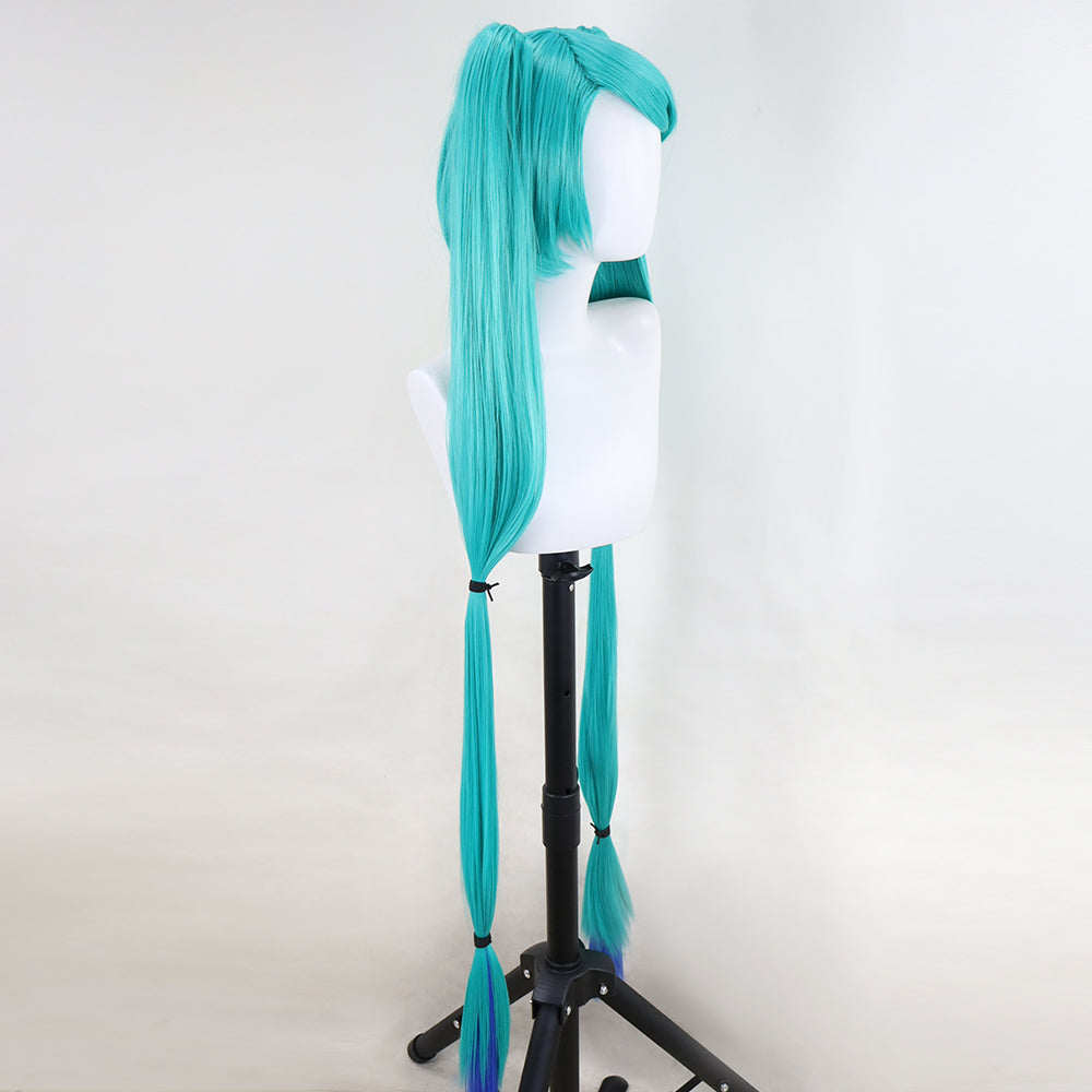 Project Voltage Pokemon X Hatsune Miku Normal-type Green Blue Cosplay Wig