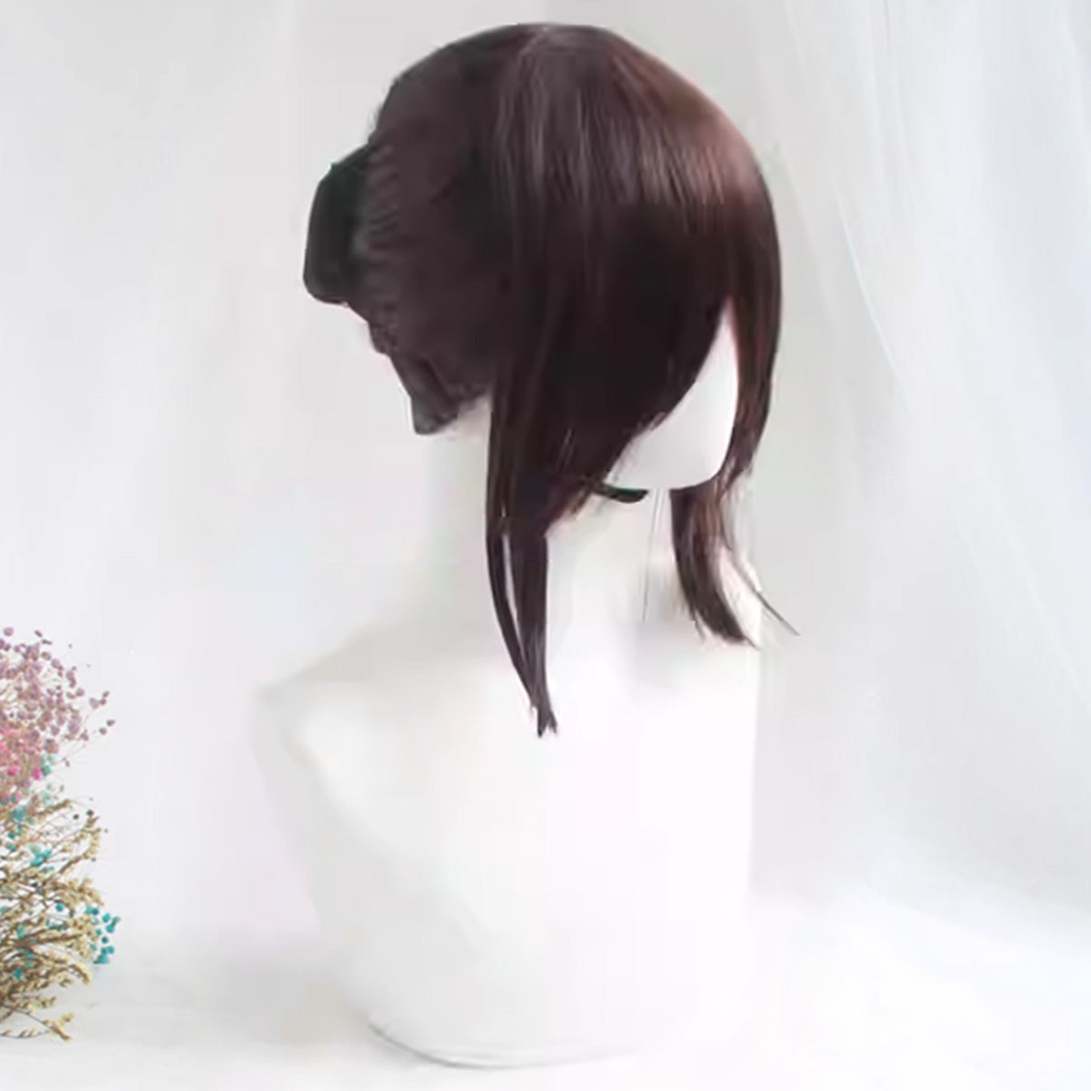 Arataki Itto von Genshin Impact Silber Weiß Rot Cosplay Perücke