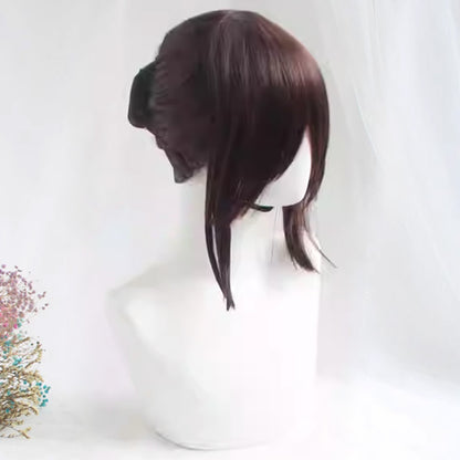 Arataki Itto von Genshin Impact Silber Weiß Rot Cosplay Perücke