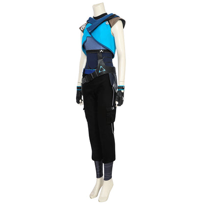 Valorant Jett Blue Cosplay Costume