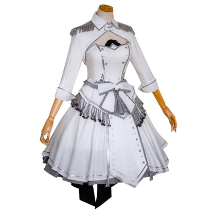 Date A Bullet Date A Live White Queen Kurumi Tokisaki Nightmare Wthie Dress Cosplay Costume