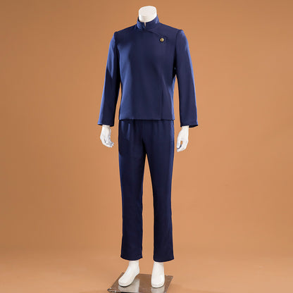 Jujitsu Fight Gojo satoru Deep Blue Cosplay Costume