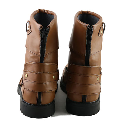 Final Fantasy VII Remake FF7 Wedge Brown Shoes Cosplay Boots