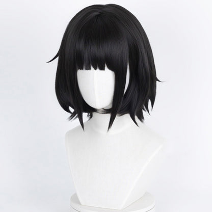 Genshin Impact Yelan Noir Violet Cosplay Perruque