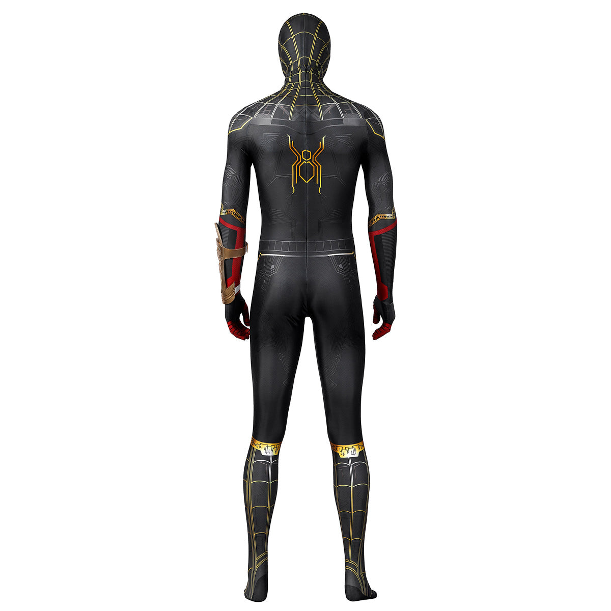 Marvel Spider-Man 3 No Way Home Spider Man 3 Peter Parker Black and Gold Suit Jumpsuit Zentai Halloween Cosplay Costume