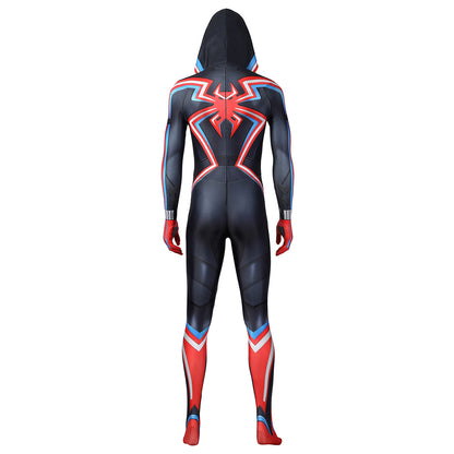 PS5 Marvel 2021 Spider-Man: Miles Morales 2099 Suit Zentai Jumpsuit Cosplay Costume