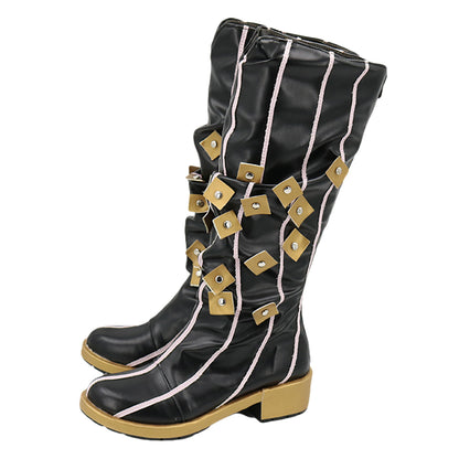 Jojo'S Bizarre Adventure: Stone Ocean Cujoh Jolyne Black Shoes Cosplay Boots