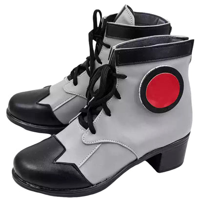 Akatsuki Deidara de Naruto Halloween zapatos blancos botas de Cosplay