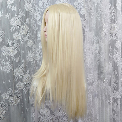 Devil May Cry 5 Trish White Golden Cosplay Wig