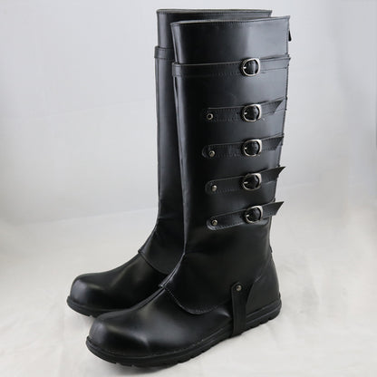 Devil May Cry 5 DMC5 Vergil Black Shoes Cosplay Boots
