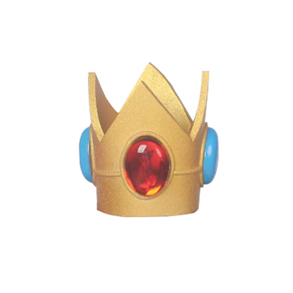 Halloween Women Peach Pink Princess Crown And Earring Cosplay Accessory Prop