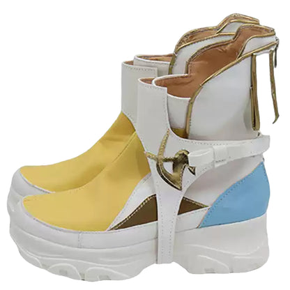 Akatsuki Deidara de Naruto Halloween zapatos blancos botas de Cosplay