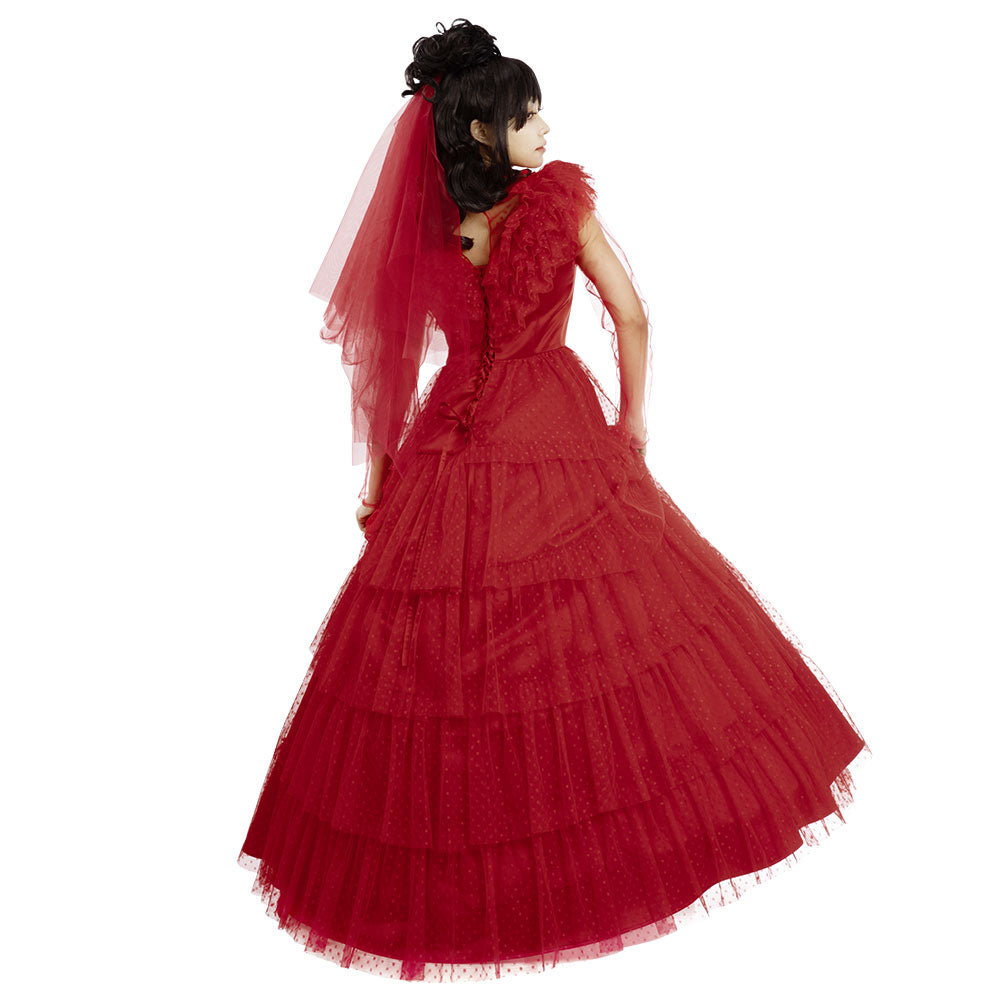 Beetlejuice Lydia Deetz Red Dress Cosplay Costume – Gcosplay